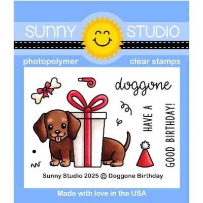 Sunny Studios Stempel - Doggone Birthday